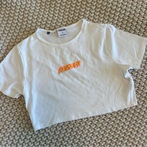 Gymshark white small crop top